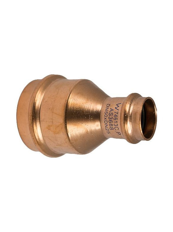 Copper Press Reducing Coupling Water 50MM X 25MM - Wellsons