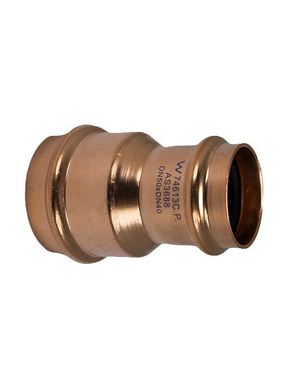 Copper Press Reducing Coupling Water 50MM X 40MM - Wellsons