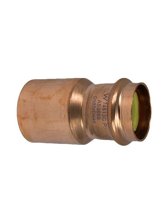 Copper Press Fitting Reducer Gas 50MM X 40MM - Wellsons
