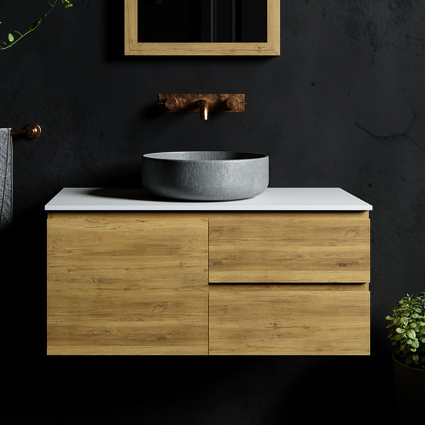 Rifco Wentworth Timber Vanity with Caesarstone Top & Basin