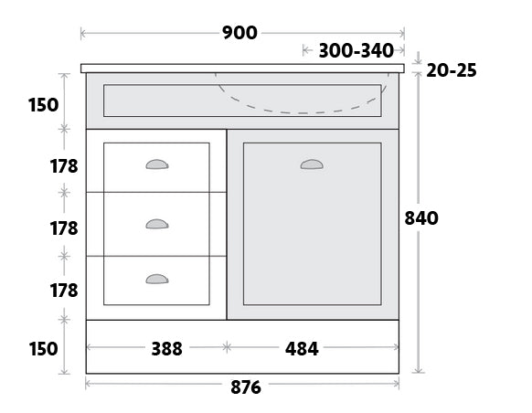Marquis Bowral Floor Standing Vanity - Wellsons