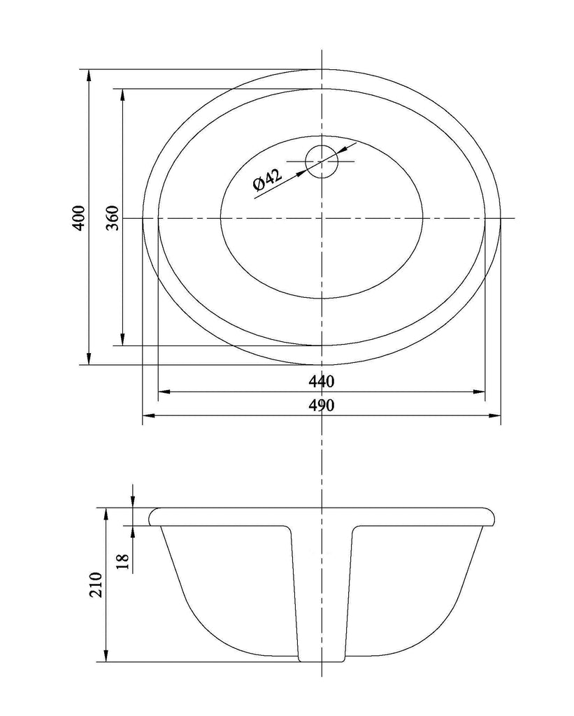 Turner Hastings Narva 48x39 Under Counter Basin
