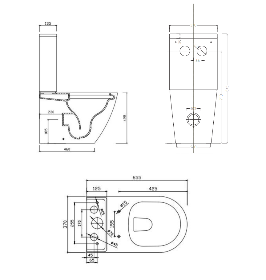 Gallaria Danza Comfort Back To Wall Electric Toilet Suite