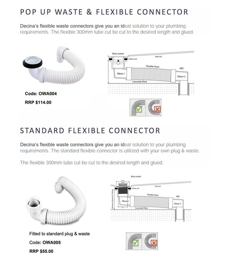 Decina Flexible Waste Connector