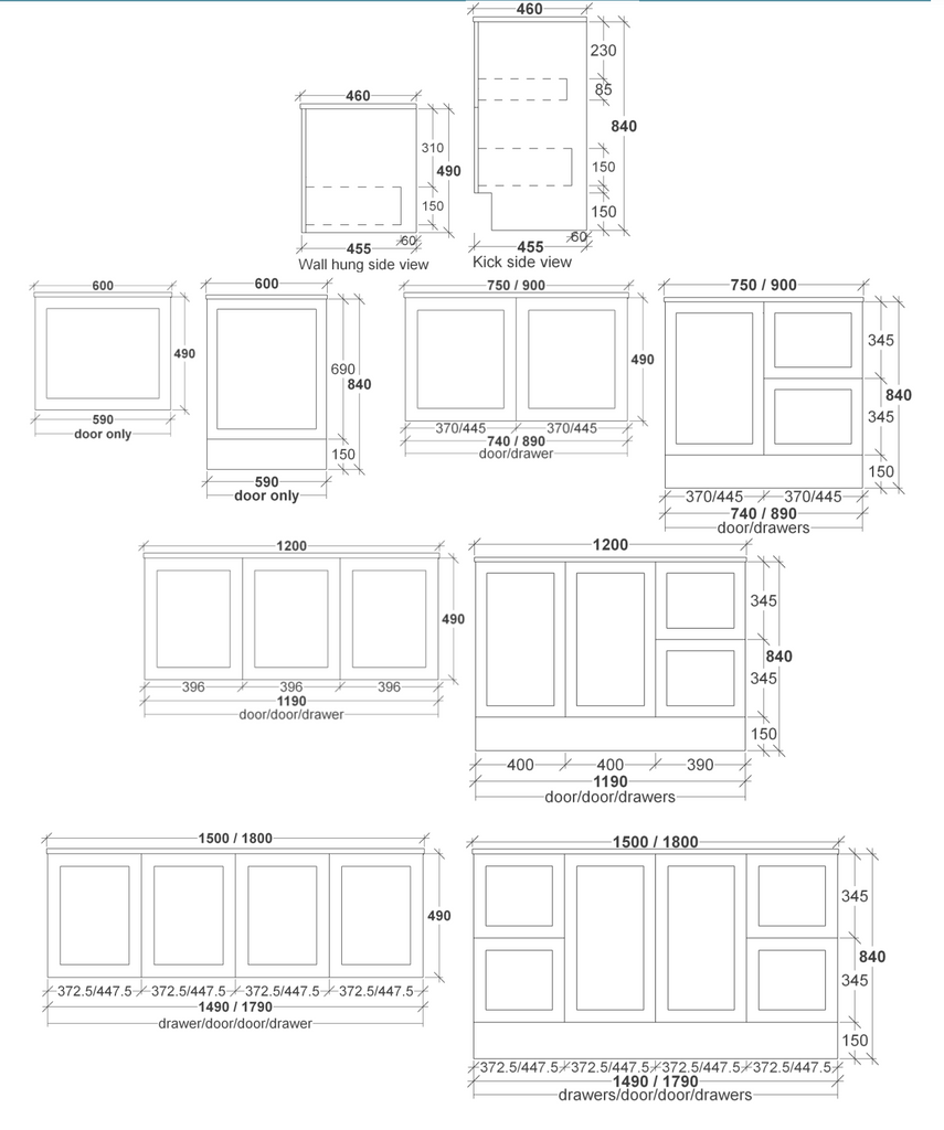 Rifco Imperial Wall Hung Vanity with Caesarstone Top & Basin