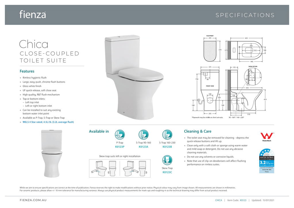 Fienza Chica Close-Coupled Suite - Wellsons