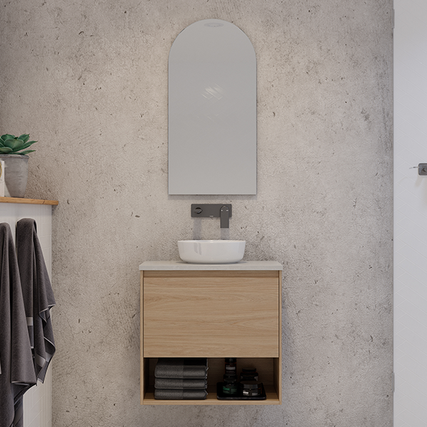 Timberline Karlie Wall Hung Vanity with SilkSurface Top & Basin - Wellsons