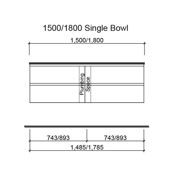 Timberline Nevada Plus Wall Hung Vanity with Alpha Ceramic Top - Wellsons