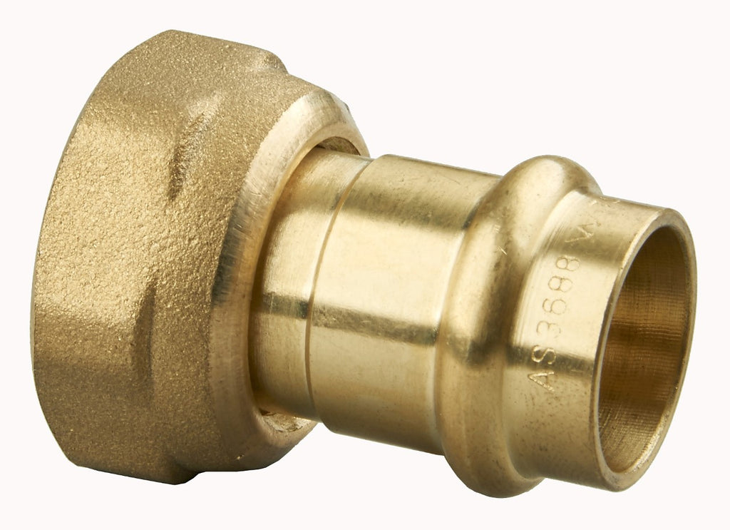 Copper Press Brass Loose Nut Female Adaptor Gas 15MM x 1/2" BSP - Wellsons