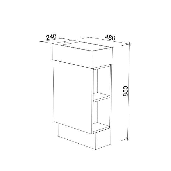 Timberline Lottie Floor Standing Vanity - Wellsons