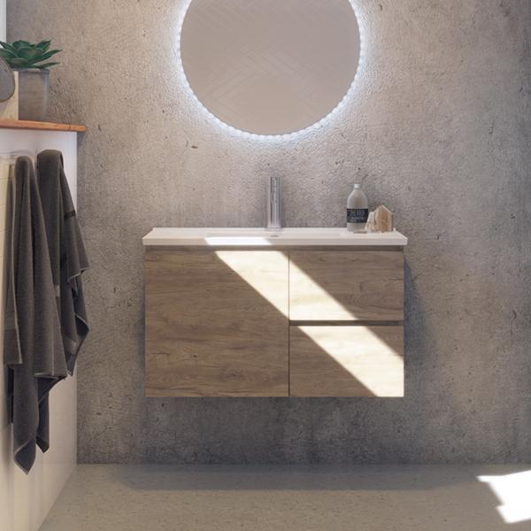 Timberline Florida Ensuite Wall Hung Vanity with Ceramic Top - Wellsons