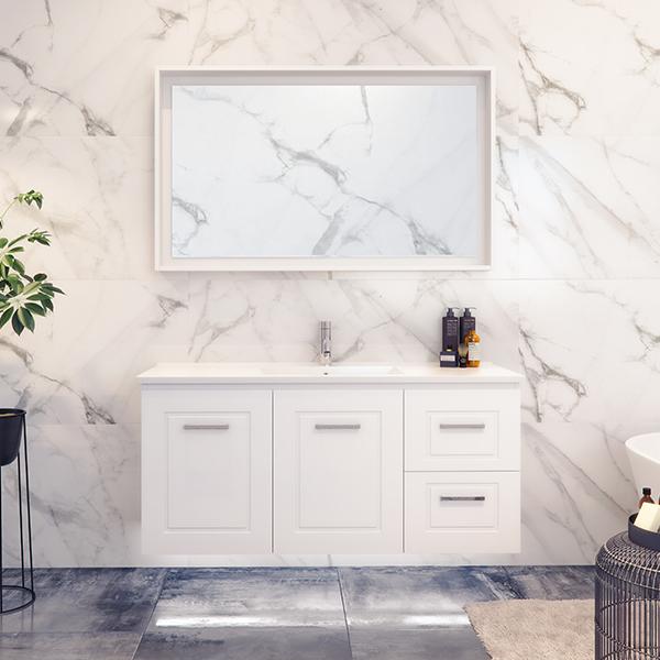 Timberline Nevada Classic Wall Hung Vanity Alpha Ceramic Basin Top - Wellsons