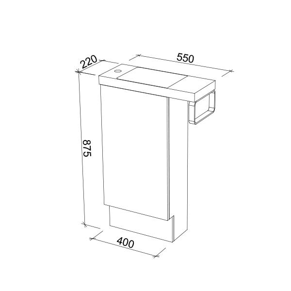 Timberline Oscar Floor Standing Vanity - Wellsons