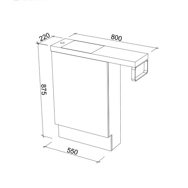 Timberline Oscar Floor Standing Vanity - Wellsons