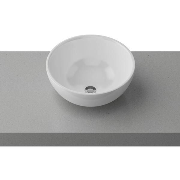 Timberline Rose Above Counter Basin - Gloss White - Wellsons