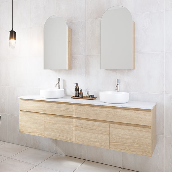 Timberline Taylor Wall Hung Vanity with SilkSurface Top & Basin - Wellsons