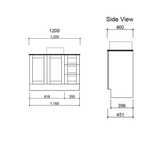 Timberline Victoria Floor Standing Vanity with Alpha Ceramic Top - Wellsons