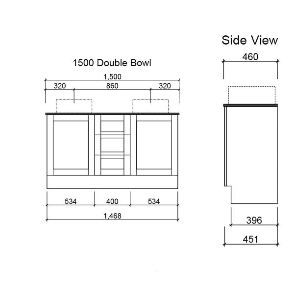 Timberline Victoria Floor Standing Vanity with Alpha Ceramic Top - Wellsons