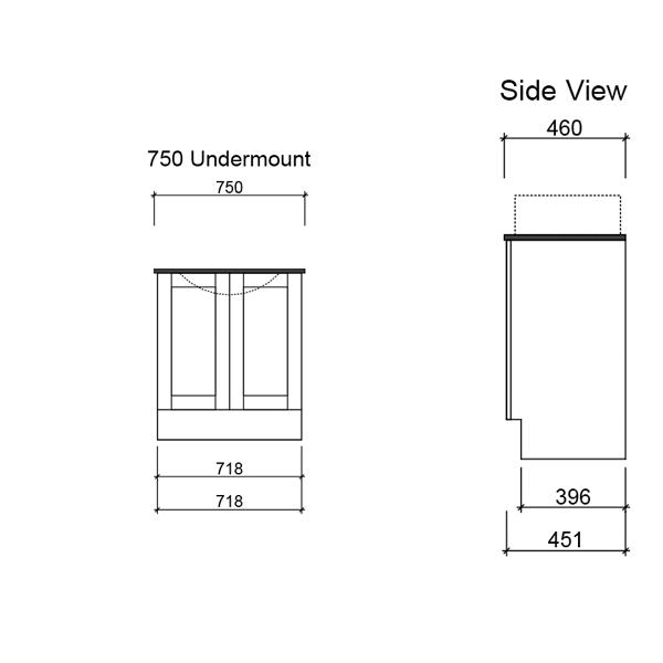 Timberline Victoria Floor Standing Vanity with Alpha Ceramic Top - Wellsons