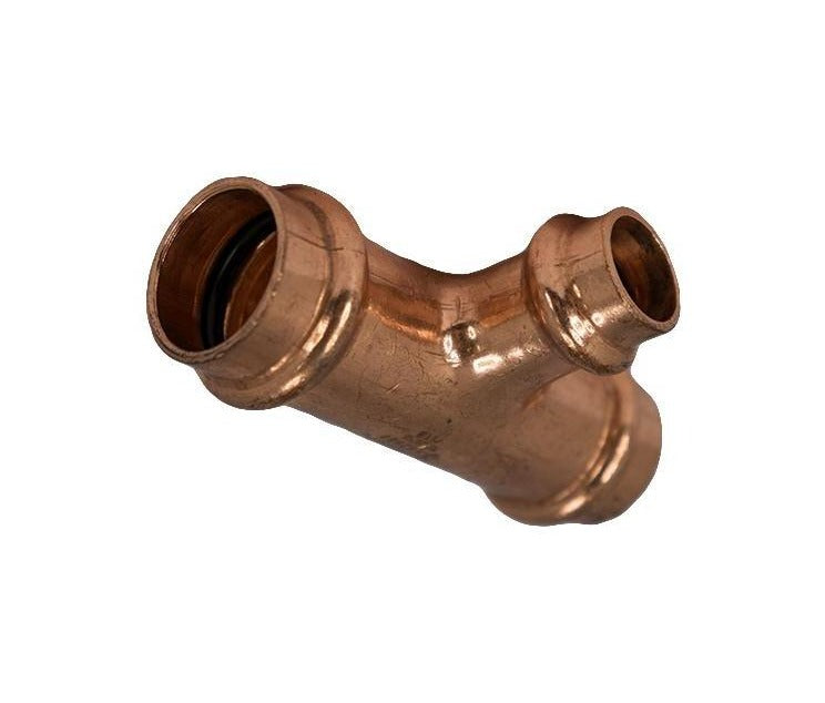 Copper Unequal Tee Water 20MM X 15MM X 20MM - Wellsons