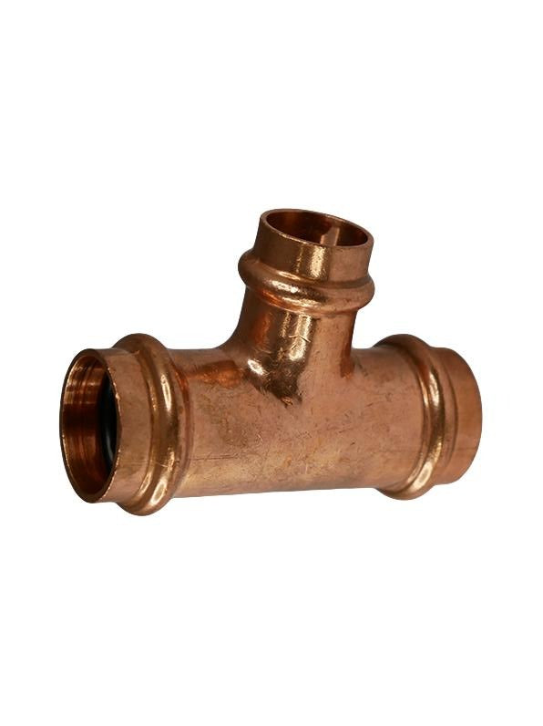 Copper Unequal Tee Water 25MM X 25MM X 20MM - Wellsons