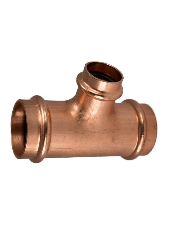 Copper Unequal Tee Water 40MM X 40MM X 32MM - Wellsons