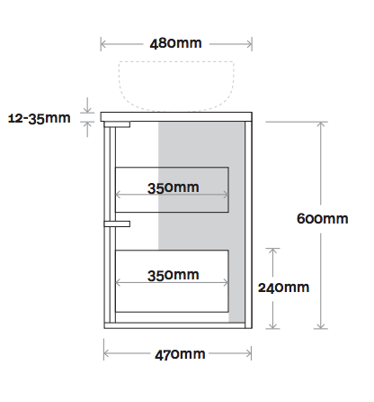 Marquis Palm Wall Hung Vanity - Wellsons