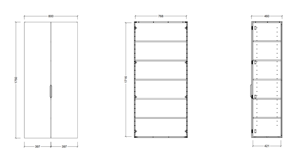 Timberline Sutherland House Regency Wall Hung Tallboy Cabinet