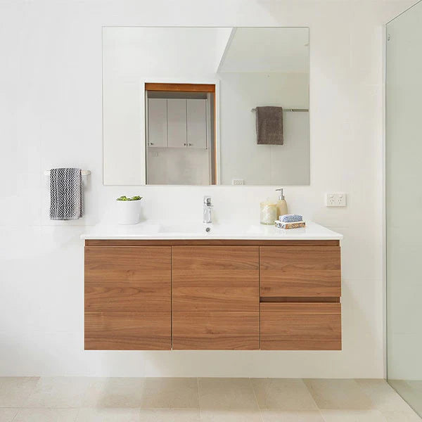 ADP Glacier Door and Drawer Twin Vanity With Ceramic Top - Pro