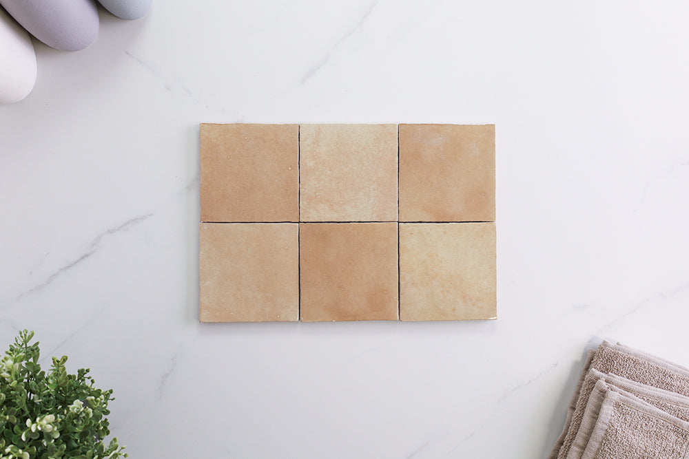Milan Cammello Semi Gloss Small Square Tile