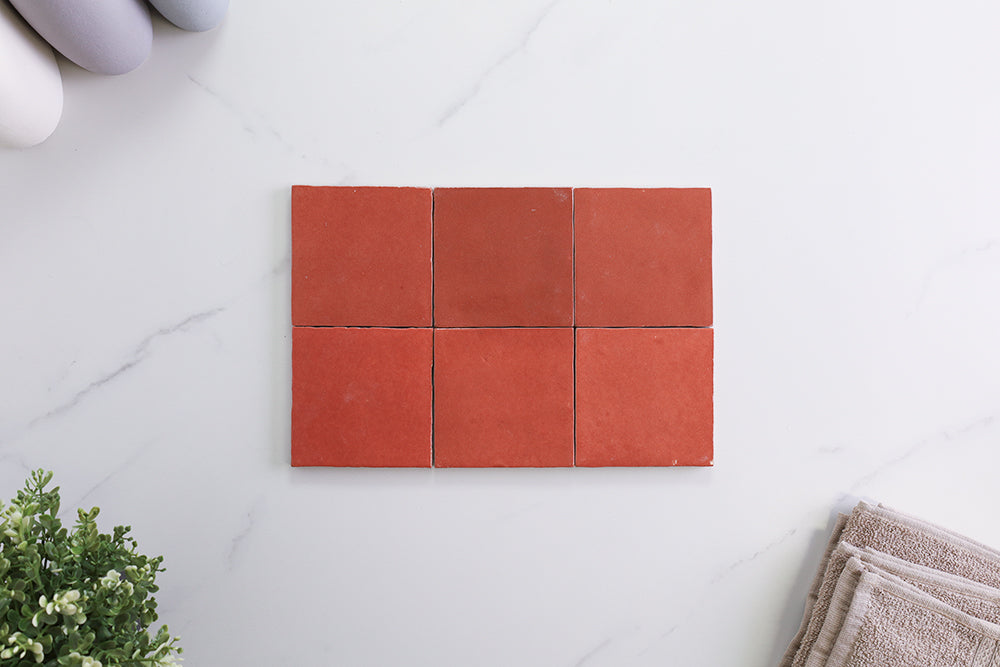Milan Corallo Semi Gloss Small Square Tile